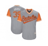 Men's 2017 Little League World Series Orioles Kevin Gausman #39 Gausy Gray Jersey