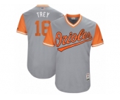 Men's 2017 Little League World Series Orioles Trey Mancini #16 Trey Gray Jersey