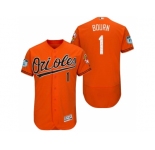 Men's Baltimore Orioles #1 Michael Bourn 2017 Spring Training Flex Base Authentic Collection Stitched Baseball Jersey