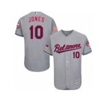 Men's Baltimore Orioles #10 Adam Jones Grey Stitched 2016 Fashion Stars & Stripes Flex Base Baseball Jersey