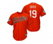 Men's Baltimore Orioles #19 Chris Davis 2017 Spring Training Cool Base Authentic Collection Stitched Baseball Jersey