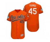 Men's Baltimore Orioles #45 Mark Trumbo 2017 Spring Training Flex Base Authentic Collection Stitched Baseball Jersey