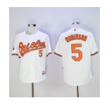 Men's Baltimore Orioles #5 Brooks Robinson Majestic White Authentic Jersey