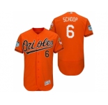 Men's Baltimore Orioles #6 Jonathan Schoop 2017 Spring Training Flex Base Authentic Collection Stitched Baseball Jersey