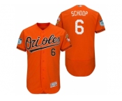 Men's Baltimore Orioles #6 Jonathan Schoop 2017 Spring Training Flex Base Authentic Collection Stitched Baseball Jersey