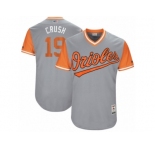 Men's Baltimore Orioles Chris Davis #19 Crush Majestic Gray 2017 Players Weekend Authentic Jersey