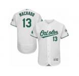Men's Majestic Baltimore Orioles #13 Manny Machado White Celtic Flexbase Authentic Collection MLB Jersey