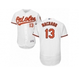 Men's Majestic Baltimore Orioles #13 Manny Machado White Flexbase Authentic Collection MLB Jersey
