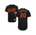 Men's Majestic Baltimore Orioles #20 Frank Robinson Black Flexbase Authentic Collection MLB Jersey