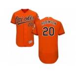 Men's Majestic Baltimore Orioles #20 Frank Robinson Orange Flexbase Authentic Collection MLB Jersey