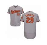 Men's Majestic Baltimore Orioles #29 Welington Castillo Grey Flexbase Authentic Collection MLB Jersey