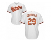 Men's Majestic Baltimore Orioles #29 Welington Castillo Replica White Home Cool Base MLB Jersey