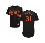 Men's Majestic Baltimore Orioles #31 Ubaldo Jimenez Black Flexbase Authentic Collection MLB Jersey