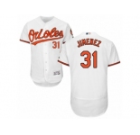 Men's Majestic Baltimore Orioles #31 Ubaldo Jimenez White Flexbase Authentic Collection MLB Jersey