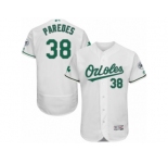 Men's Majestic Baltimore Orioles #38 Jimmy Paredes White Celtic Flexbase Authentic Collection MLB Jersey