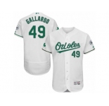 Men's Majestic Baltimore Orioles #49 Yovani Gallardo White Celtic Flexbase Authentic Collection MLB Jersey