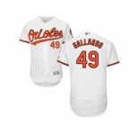 Men's Majestic Baltimore Orioles #49 Yovani Gallardo White Flexbase Authentic Collection MLB Jersey