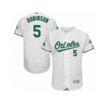 Men's Majestic Baltimore Orioles #5 Brooks Robinson White Celtic Flexbase Authentic Collection MLB Jersey