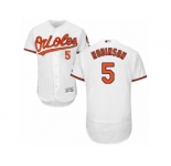 Men's Majestic Baltimore Orioles #5 Brooks Robinson White Flexbase Authentic Collection MLB Jersey