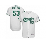 Men's Majestic Baltimore Orioles #53 Zach Britton White Celtic Flexbase Authentic Collection MLB Jersey