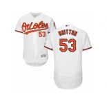 Men's Majestic Baltimore Orioles #53 Zach Britton White Flexbase Authentic Collection MLB Jersey
