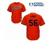 Men's Majestic Baltimore Orioles #56 Darren O'Day Authentic Orange Alternate Cool Base MLB Jersey