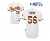 Men's Majestic Baltimore Orioles #56 Darren O'Day Authentic White Home Cool Base MLB Jersey