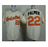 Mitchell And Ness 1989 Baltimore Orioles #22 Jim Palmer Cream Throwback Stitched MLB Jersey