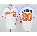 Mitchell And Ness Baltimore Orioles #20 Frank Robinson White Stitched Baseball Jersey