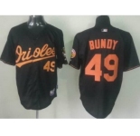 mlb baltimore orioles #49 bundy black