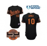 mlb jerseys baltimore orioles #10 jones black cool base[20th anniversary patch]