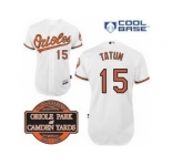 mlb jerseys baltimore orioles #15 tatum white cool base[20th anniversary patch]