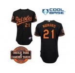 mlb jerseys baltimore orioles #21 markakis black cool base[20th anniversary patch]