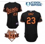 mlb jerseys baltimore orioles #23 cruz black[60 th]