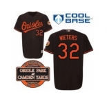 mlb jerseys baltimore orioles #32 wieters black cool base[20th anniversary patch]