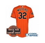 mlb jerseys baltimore orioles #32 wieters orange cool base[20th anniversary patch]