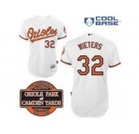 mlb jerseys baltimore orioles #32 wieters white cool base[20th anniversary patch]