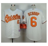 mlb jerseys baltimore orioles #6 schoop white