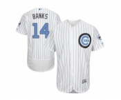 Chicago Cubs #14 Ernie Banks White(Blue Strip) Flexbase Authentic Collection 2016 Father's Day Stitched Baseball Jersey