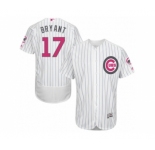 Chicago Cubs #17 Kris Bryant White Home 2016 Mother Day Flex Base Jersey