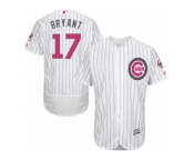 Chicago Cubs #17 Kris Bryant White Home 2016 Mother Day Flex Base Jersey