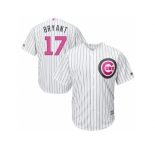 Chicago Cubs #17 Kris Bryant White Home 2016 Mother's Day Cool Base Jersey
