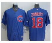 Chicago Cubs #18 Ben Zobrist Blue New Cool Base Stitched Baseball Jersey