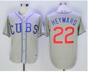 Chicago Cubs #22 Jason Heyward Grey New Cool Base Alternate Road Stitched MLB Jersey