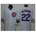 Chicago Cubs #22 Jason Heyward White Strip New Cool Base Stitched MLB Jersey