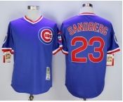 Chicago Cubs #23 Ryne Sandberg Blue Cooperstown Stitched MLB Jersey