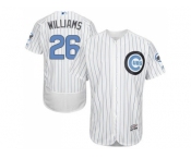 Chicago Cubs #26 Billy Williams White(Blue Strip) Flexbase Authentic Collection 2016 Father's Day Stitched Baseball Jersey