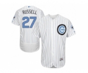 Chicago Cubs #27 Addison Russell White(Blue Strip) Flexbase Authentic Collection 2016 Father's Day Stitched Baseball Jersey
