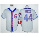 Chicago Cubs #44 Anthony Rizzo Grey Cooperstown Stitched Baseball Jersey