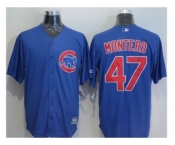 Chicago Cubs #47 Miguel Montero Blue New Cool Base Stitched Baseball Jersey